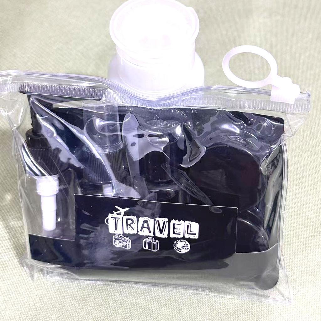 6 ks cestovních lahviček Sada Neprosakující Tlačítkový typ Znovu plnitelné nádoby Na kosmetiku Pleťové mléko Krém Tekuté Toaletní potřeby Skladování