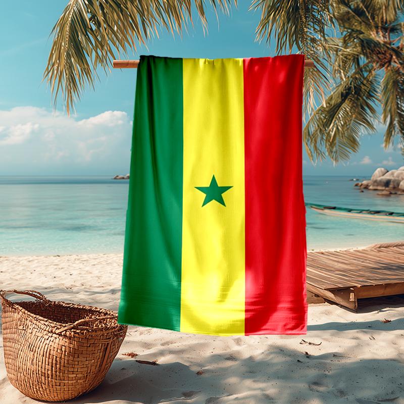 Senegal Fashion Beach Towel: Ideal for Summer Adventures Soft, Absorbent and Quick Drying Suitable for Swimming and Bathing
