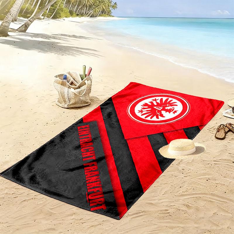 Frankfurt Fußball Druck Strandtuch, Großes Weiches Schnelltrocknendes Handtuch für Strand Camping Schwimmen