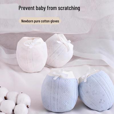 Soft Anti-Scratch Baby Mittens for Spring/Summer - Chewable and Breathable for Newborns