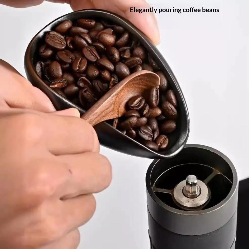 Ceramic Coffee Bean Dosing Cup With Spoon Measuring Tray Kit Espresso Brewing Accessories For Tea And Coffee Lovers