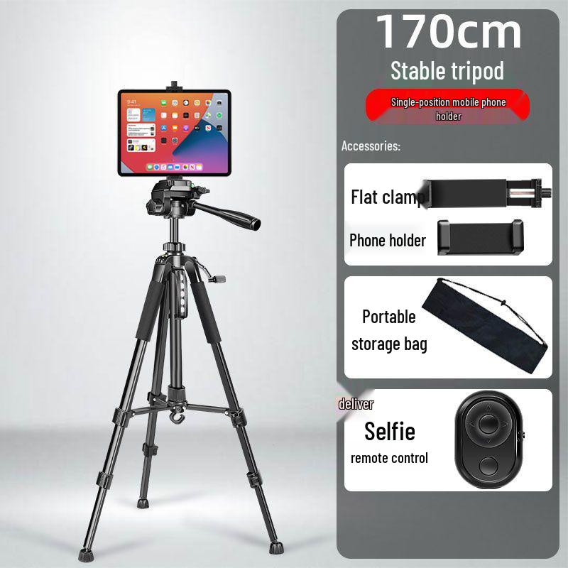 

Multi-Angle Floor Stand with Dual Phone Clips for Live Streaming and Outdoor Use