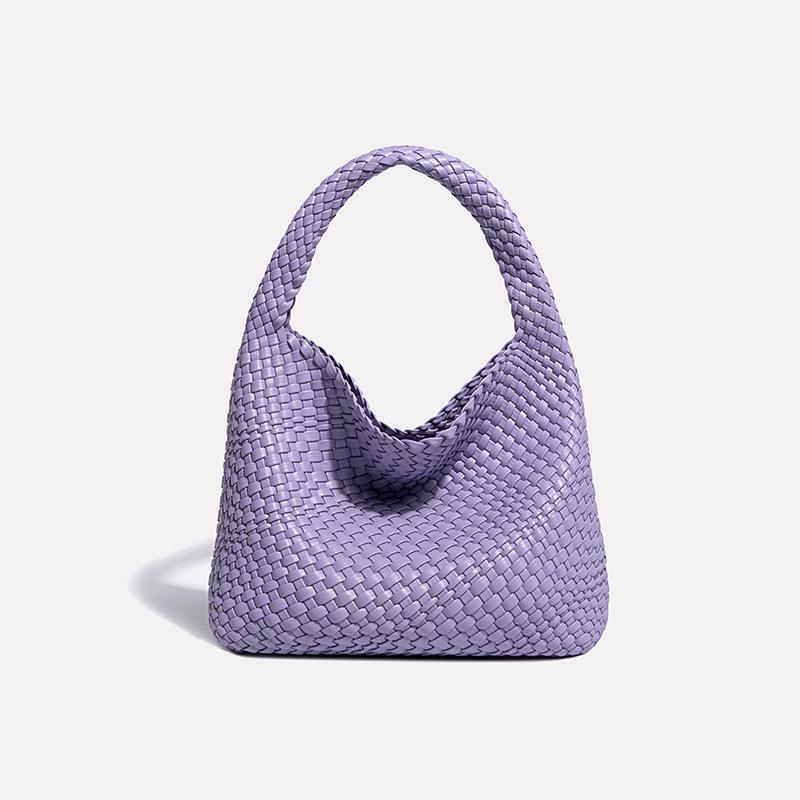 2026 Spring/Summer Women's Hand-Woven Soft Leather Bucket Bag - High-End Single Shoulder Handbag & Underarm Bag
