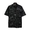 Vankex Men's Trendy Creative Print Loose Round Neck Five-Point Sleeve T-Shirt