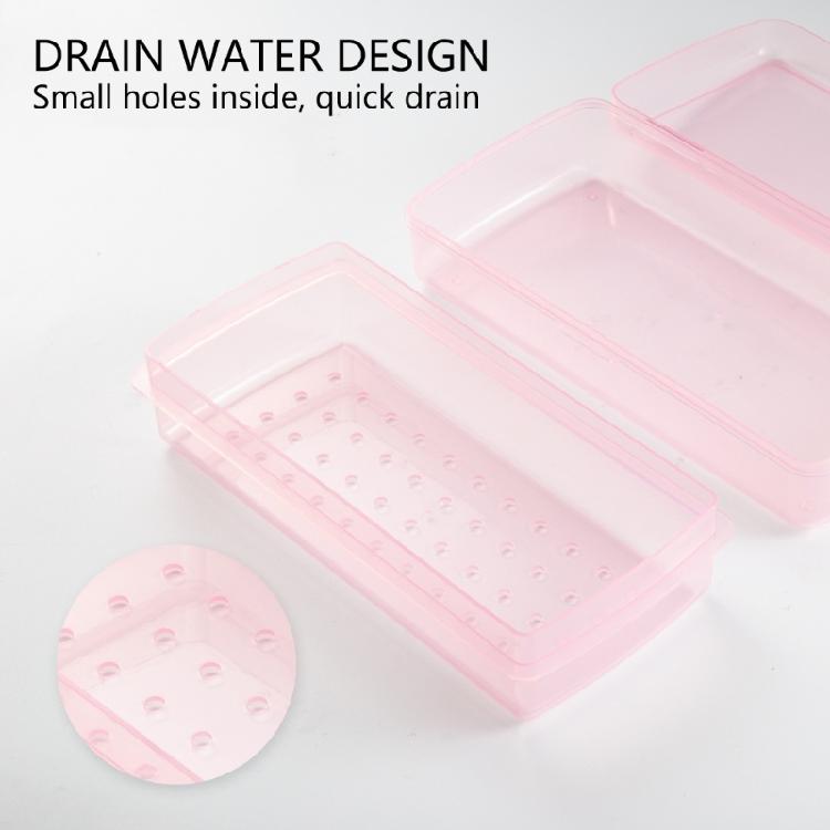 Quick Dry Manicure Equipment Disinfections Box Alcohols Immersions Cleaning Case Portable PP Construction Hygiene Case