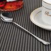 Round Dinner Dessert Long Coffee Stainless Steel Teaspoon with Handle Spoons