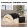 Pilates Spine Corrector PU Leather Wooden Stepped Design