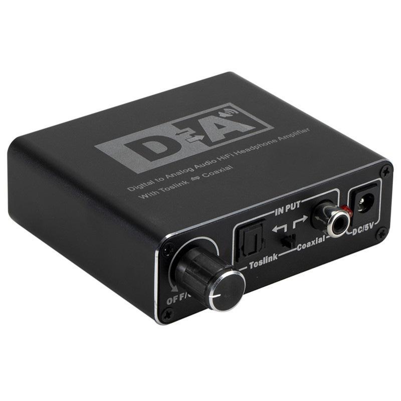 Dijitalden Analoğa Ses Dönüştürücü DAC Kod Çözücü 32-192KHz Amplifikatör 3.5mm AUX 2RCA Amplifikatör Ses Toslink Optik Koaksiyel Çıkış