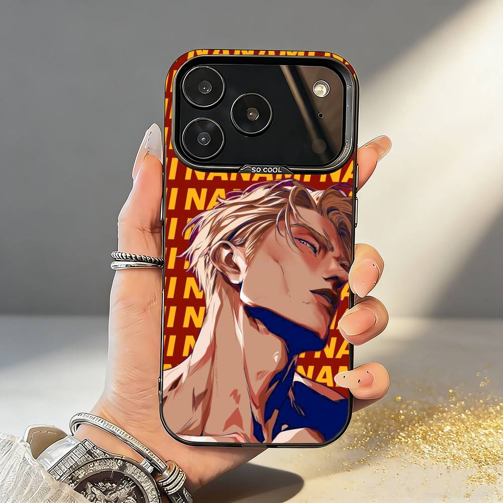 Anime K-Kento N-Nanami Phone Case For iPhone17,16,15,14,13,12,11,Pro,MAX Gray Matte Silicone Black Cover