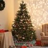 Christmas Tree Fence Decoration With LED Handmade rattan wooden fence For New Year Party Home Garden Holiday Indoor Decor
