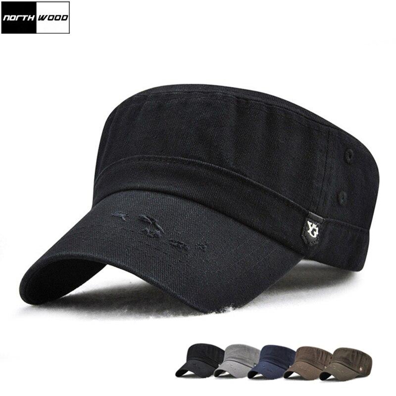 Buy [Northwood ]High Quality 100 Cotton Washing Flat Top Hat Summer