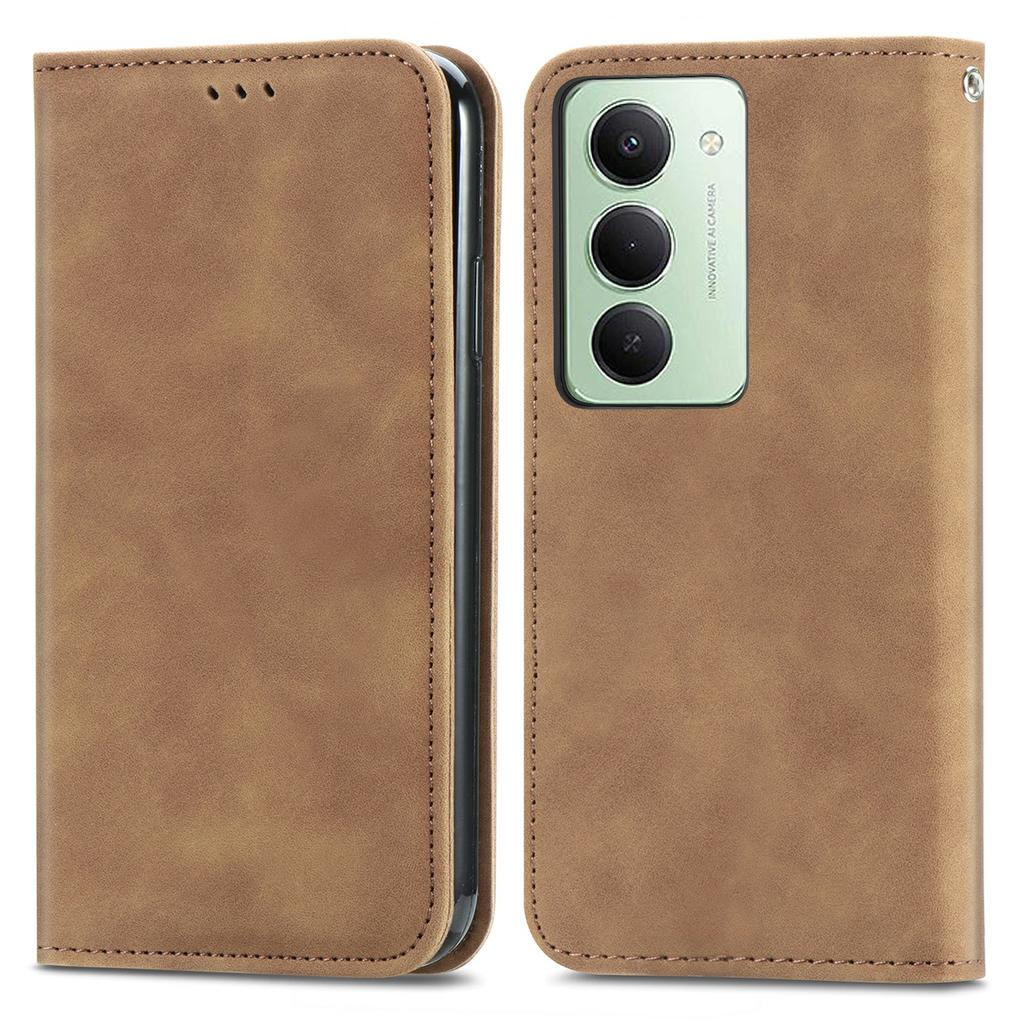 Dla Xiaomi Redmi 15 5G (Światowy) (169mm) Skórzane etui z uchwytem na karty, magnetycznie absorbowane etui na telefon