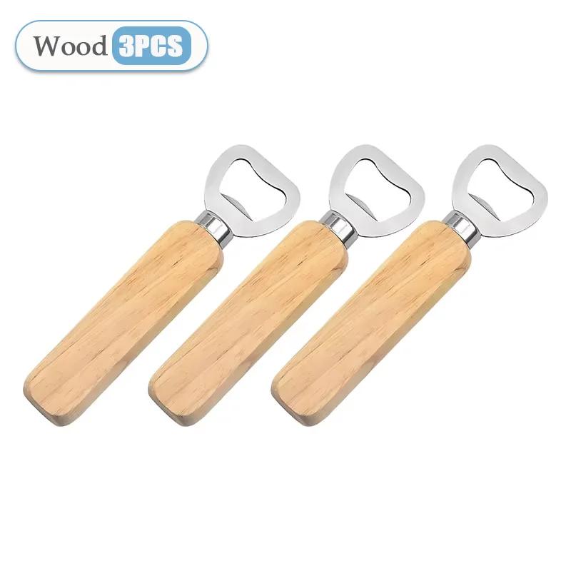 1-40 STÜCK Holzgriff BierflaschenöffnerHolz BierflaschenöffnerMassivholz BierflaschenöffnerEdelstahl Bierflaschenöffner