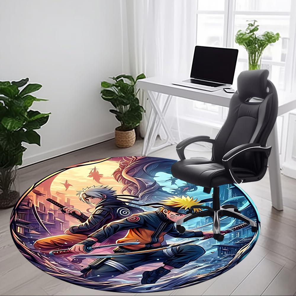 1pc Kakashi Office Round Area Rug, Under Office Chairs Bedroom Living Room Home Decor  a1022105