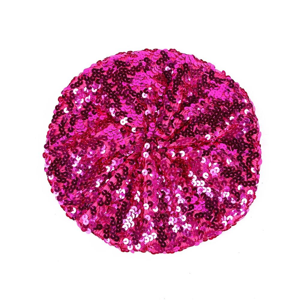 Octagonal Shape Glitter Sequin Beret Thin Fashion Beret INS Niche Design Newsboy Cap  Night Club