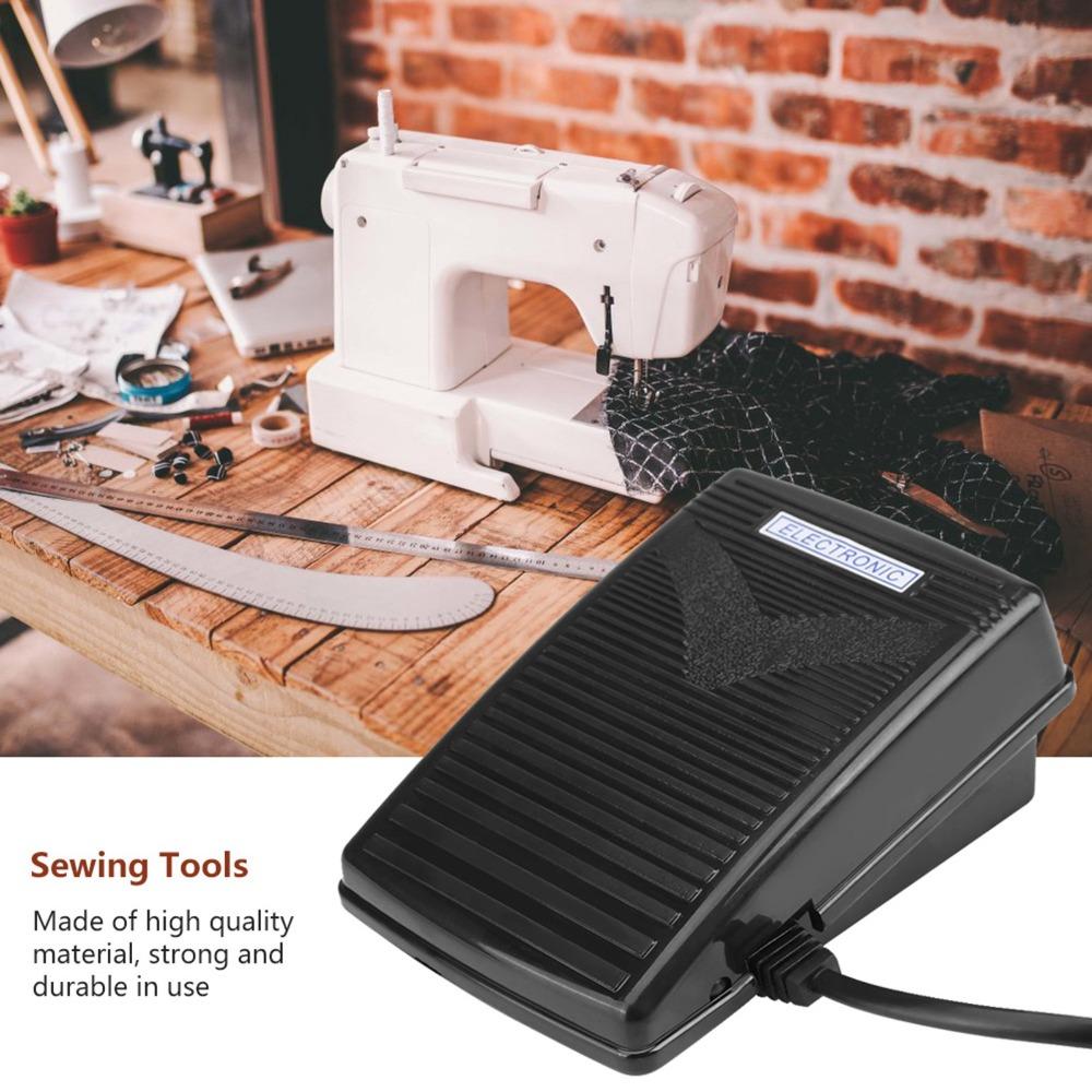 Plastic Sewing Machine Foot Control D Shape Plug Power Cord Foot Control Pedal Compatible Sewing Machine Pedal Household