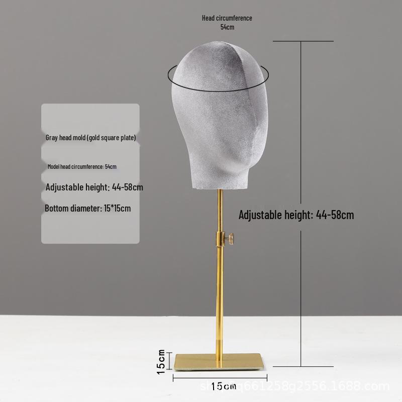 Black Mannequin Head for Displaying Wigs, Hats, and Accessories