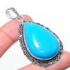 Natural Turquoise Gemastone 925 Sterling Silver Jewelry Pendant 2.60" AP-14580