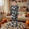 Family Matching Print Sets Pajamas Loungewear Outfits Family Matching Long Sleeve Tops+Pants Set