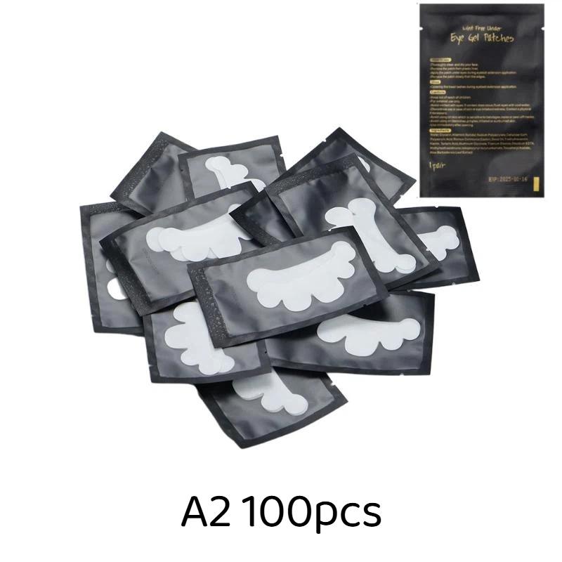 100Pcs Hydrogel Patches Under Eye Pads Tools Grafting Eyelash Under Eye Pads Eyelashes Extension Cloud Shape Eyelash Stickers