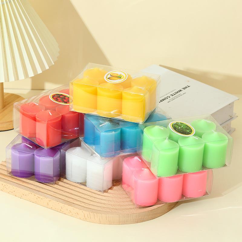 6 PVC Boxed Cup Wax Bar Ins Proposal Creative Picture Pose Candy Color Power Outage Emergency Candle