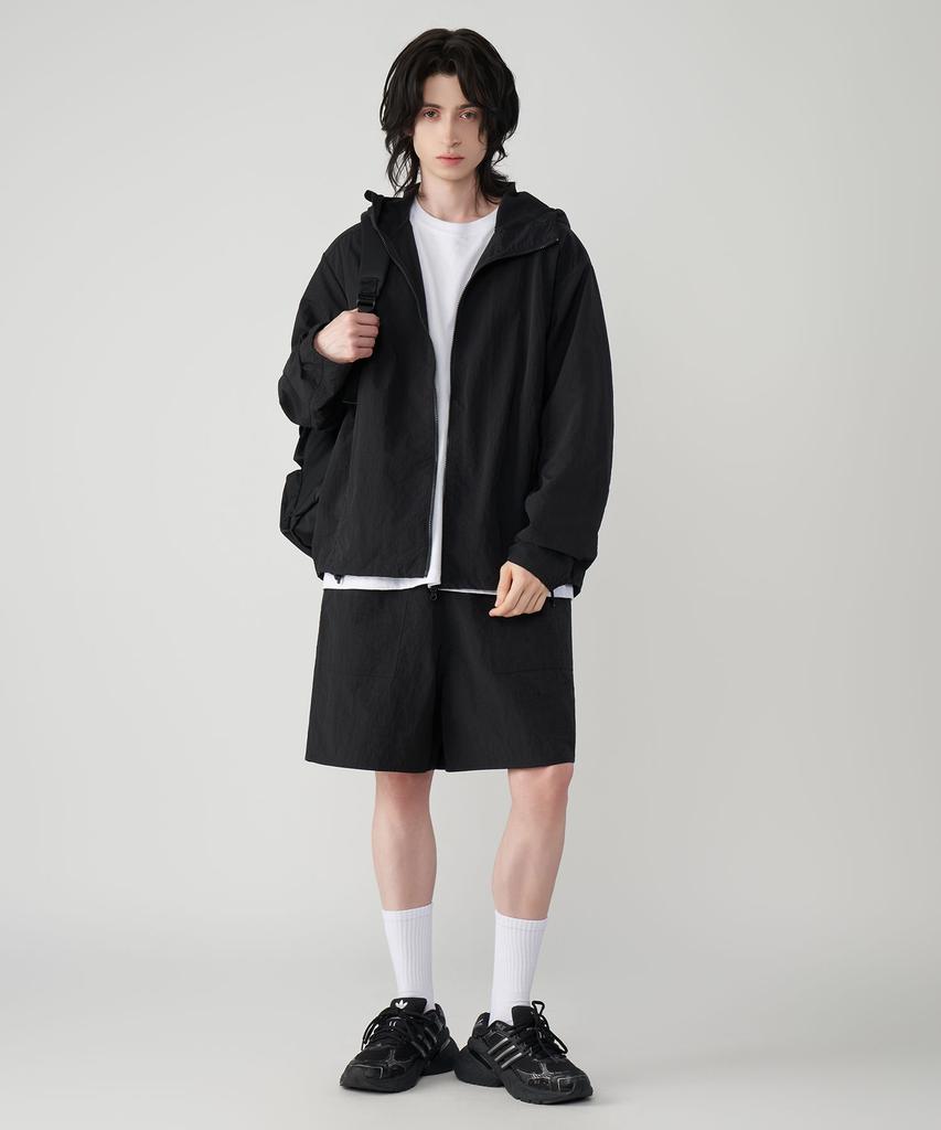Untapped Studio [Set Up] 2-Way Nylon Windbreaker + Nylon Shorts Set-Up