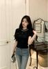 Fragrant Bow Jacquard Knit Hollow Short Sleeve Top