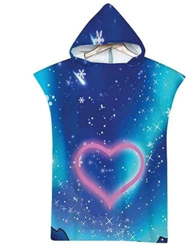 Geometric Beach Towel Soft Microfiber Quick Dry Large Bath Towels Hooded Cloak Wetsuit Adult Kid Poncho Bathrobe For Swim Surf
