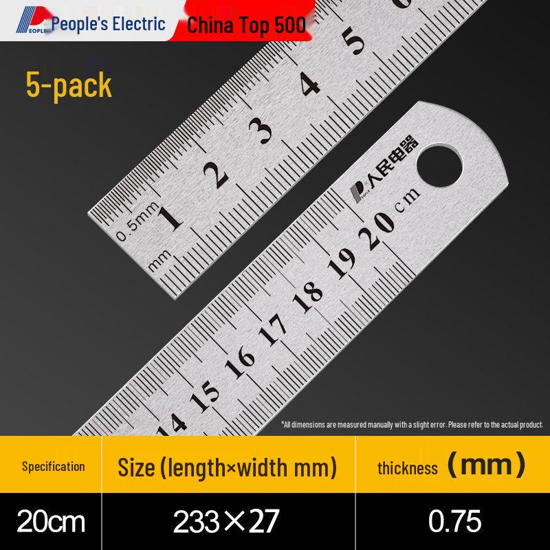 Multifunctional Extra-Thick Stainless Steel Ruler for Students, 15/30cm - Ideal for Drawing and Measurement.