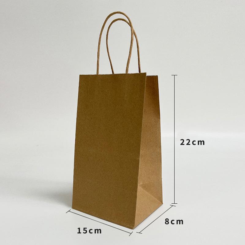 Custom Printed Kraft Paper Bags for Clothing & Milk Tea Takeaway - Multiple Sizes Available