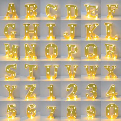 Bestselling Gold-Plated LED Letter Shape Lights for Weddings, Birthdays, and Proposals