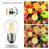 LVWIT LED Filament Bulbs, E26 Base, 40W Equivalent, 470lm, Chandelier, 2700K Warm White, G45 Mini Edison Bulbs, Retro Style, PSE, Pack of 6,