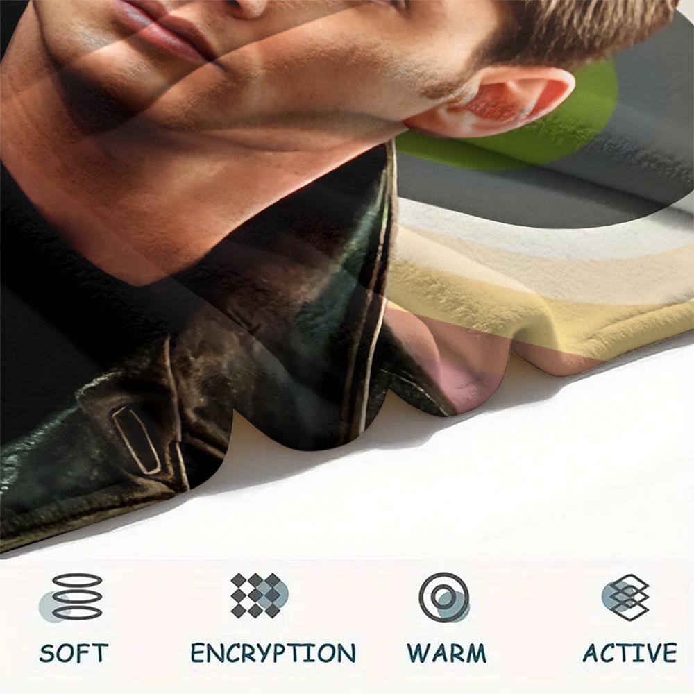 1 st Dean Winchester Tryck Flanellfilt, Högkvalitativ Alla Årstider, Heminredning, Värme och Komfort, Perfekt för Julklappar