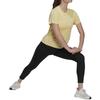 adidas Run It Tee Round Neck Quick-Dry Comfortable Solid Color Short Sleeve Regular T-Shirt Women Tops Yellow HL1457