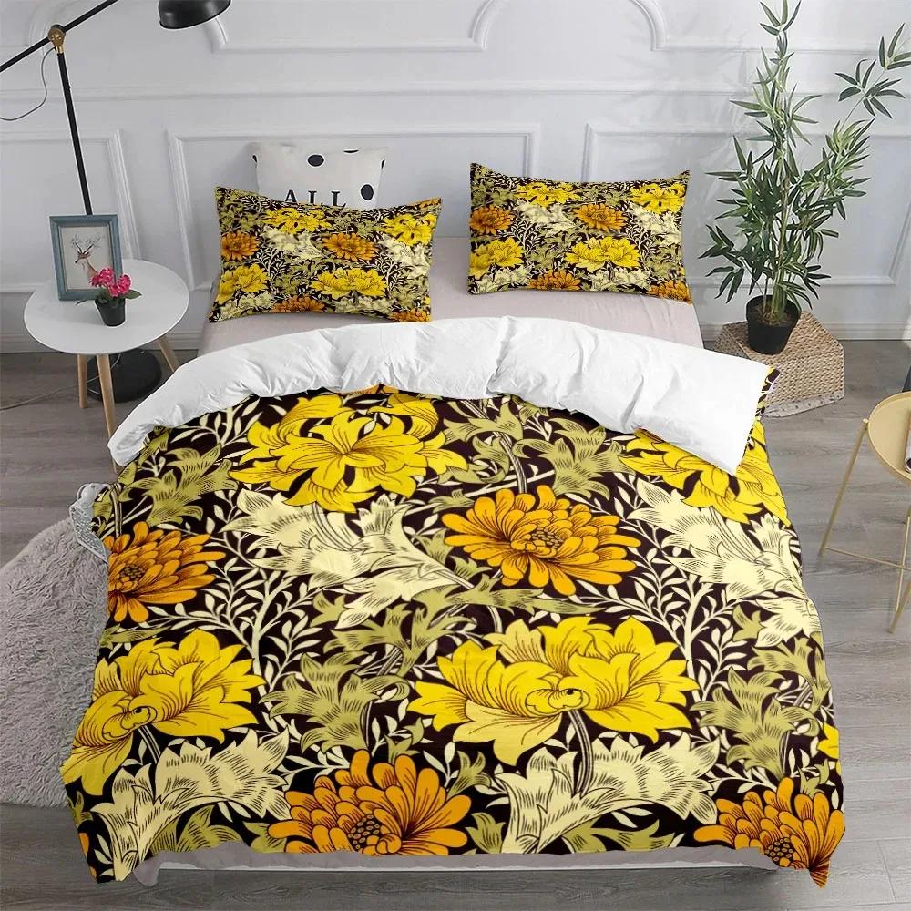 Comforter William Morris Neoclassical Floral And Birds Eu Single Double King Us Twin Full Queen Size Bed Set