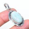 Natural Republic Larimar 925 Sterling Silver Jewelry Pendant 1.97" AP-14586