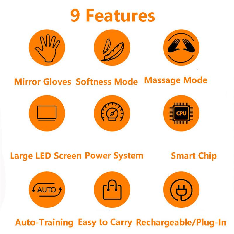 New Finger Intelligent Rehabilitation Machine  Mirror Image Training  Glove Trainer  Five Finger Inflexibility Rehabilitation Training Gloves