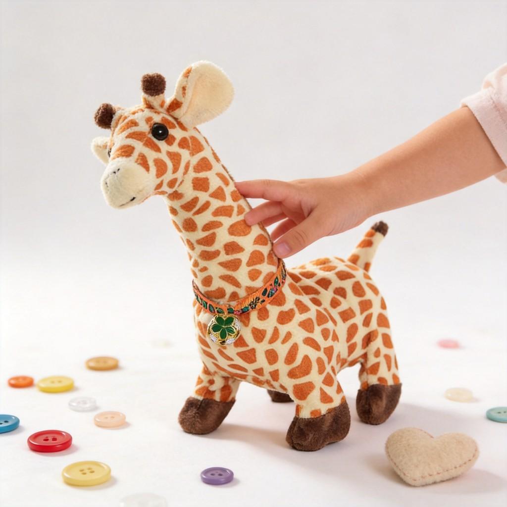 Electronic Giraffe Toy With Touch Sensors For Sensory Development And Parentchild Play