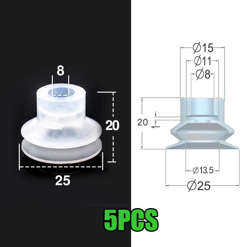 5Pcs Dp Large Vacuum Silicone Suction Cup Single Layer Robot Industrial Pneumatic Accessories Strong Suction Nozzle