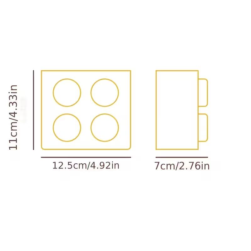Building Blocks Refrigerator Magnetic Absorption Box Plastic Straw Holder Fridge Side Storage RackHome Decor