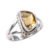 Natural Citrine Gemstone 925 Solid Sterling Silver Jewelry Ring Size 5.5 H4g33