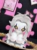 Anime Der verrückte Zirkus Pierrot Langohren Hut 20cm Sitzende Haltung Figuren Kissen Weicher Körper Maskottchen Plüschtiere Kissen Sofakissen