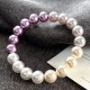 Vintage Strong Light High Quality Shijia Crystal Artificial Tahitian Morandi Maillard Pearl Bracelet