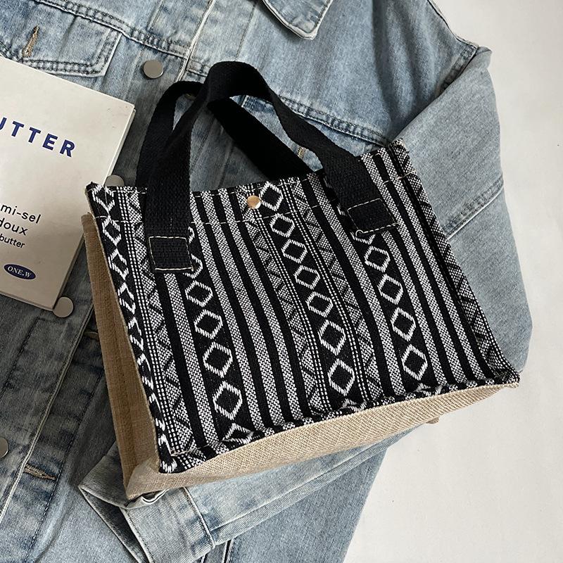 Geantă Tote Stil Etnic Femei Geantă de Mână Femei Modă Nouă Design Nișă Ins Geantă Tricotată Femei
