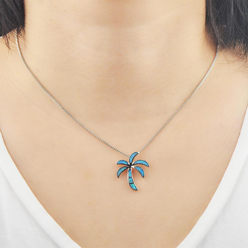 Personalized and Minimalist Style Coconut Tree Necklace with Versatile Temperament for Men and Women