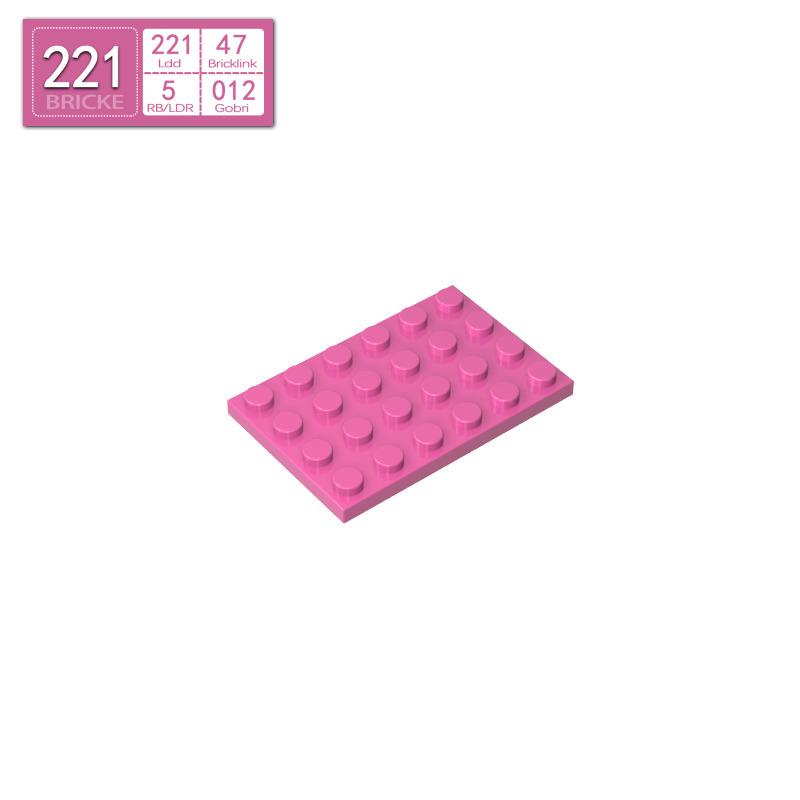BRICKE Zhuan Ke 4x6 Plate Compatible with Lego MOC Building Blocks Puzzle Teaching Aids.