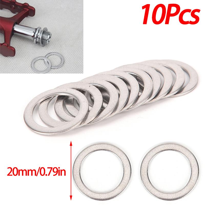 Edelstahl-Ringscheiben 10 Stück 2 cm Edelstahl Fahrradpedal-Spacer Kurbel Radfahren MTB Fahrrad