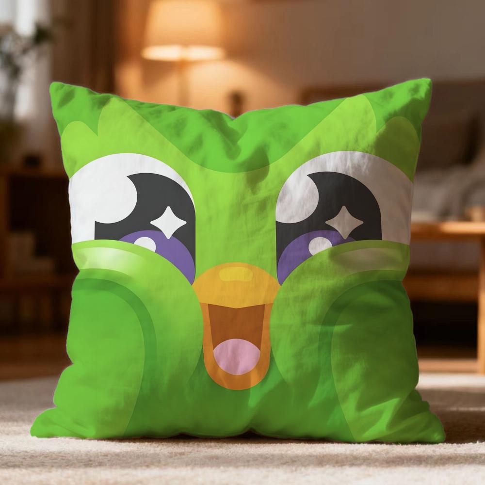 Popular D-DDuolingo Cushion Cover Soft Washable Pillow Case Multi-Scene for Couch Bed Travel Office Use