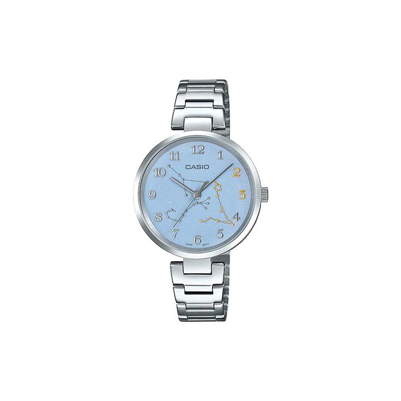 

Casio Leo Zodiac Pattern Quartz Movement Japanese and Korean Watch Women s Watch Blue Dial LTP-E05D-2A синій