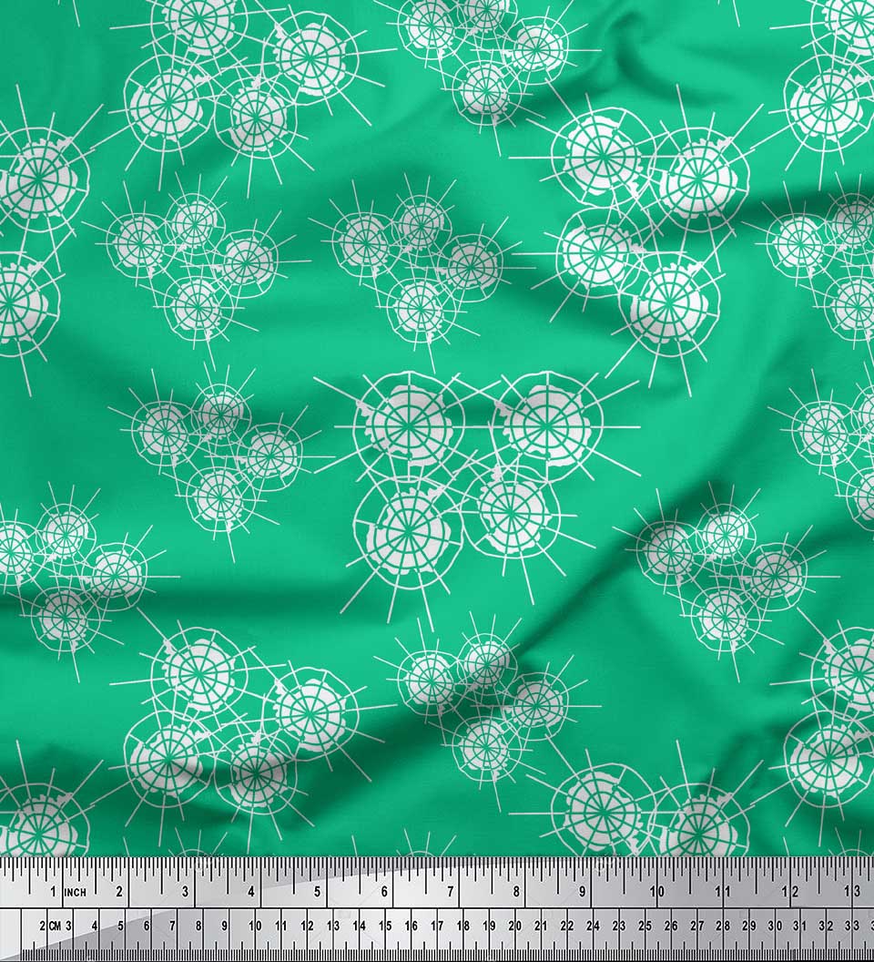 

Soimoi Black Japan Crepe Satin Fabric Abstracts Abstract Print Sewing Fabric metre 42 Inch 42 Inch Wide - Poly Crepe зелений